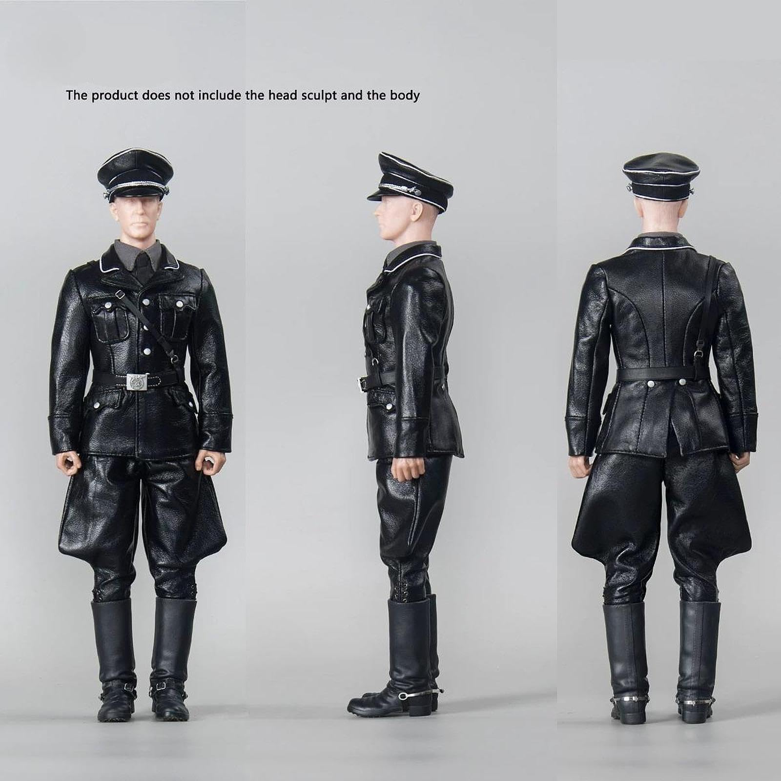 1/6 Actionfiguren Kleid, Komplettes Accessoire Set, Modekleidung, Puppenaccessoires Aus PU, Geeignet für Sammler Und Ausstellungszwecke, Jacke 13 cm X 9.5 cm