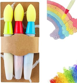 Sidewalk Chalk Paint Brush, Sidewalk Chalk Paintbrush Set, 3 Pack Water Drawing Brushes, Simply Mix in Water and Use, Washable (1 Set)