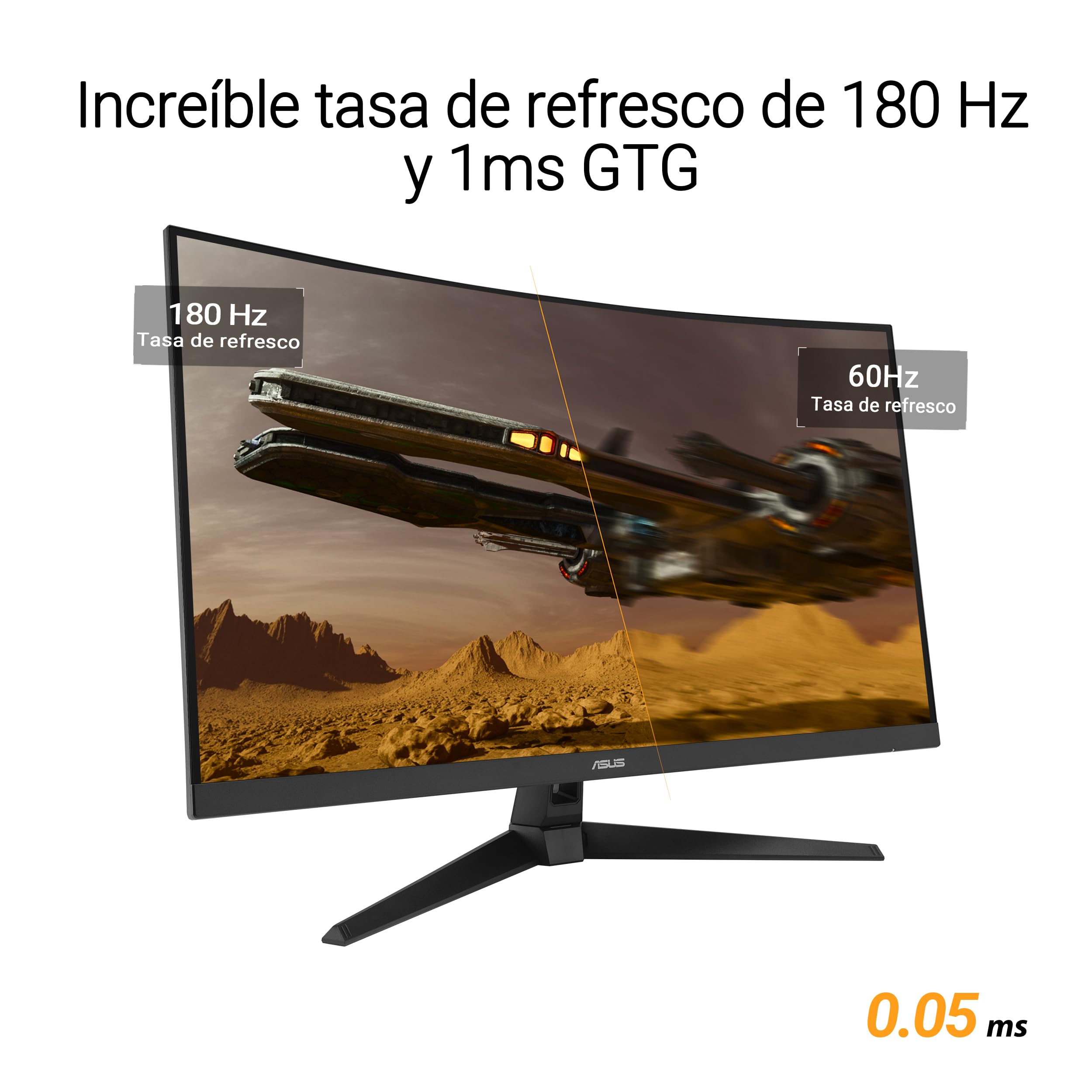 ASUS TUF Gaming VG32WQ3B - Monitor Curvo QHD de 31,5" | 180 Hz, ELMB, FreeSync, tiempo de respuesta de 0.5 ms, 90% DCI-P3, HDR, DisplayWidget Center