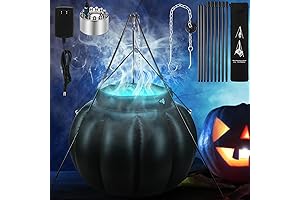 Halloween Inflatable Witch's Giant Cauldron with Fogger