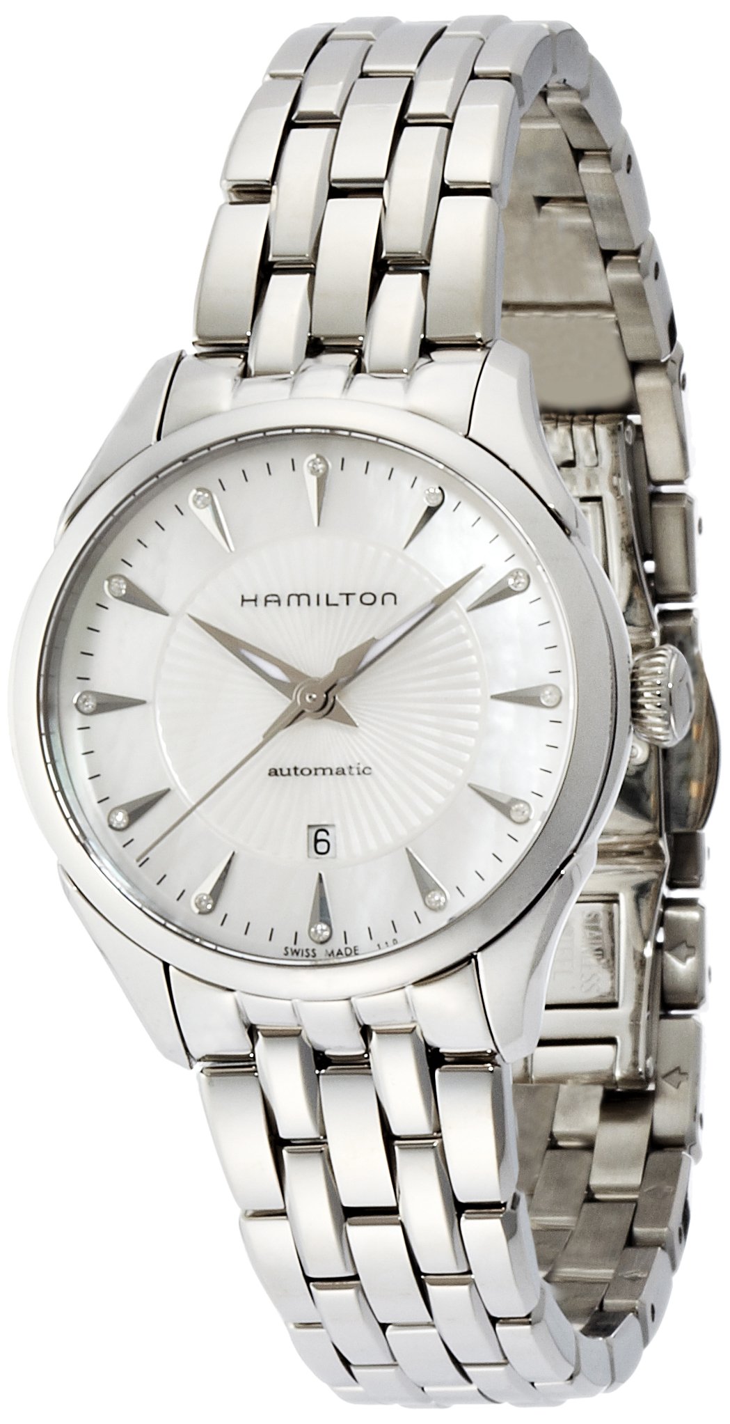 Lady Auto Mother of Pearl Dial Stainless Steel Ladies Watch