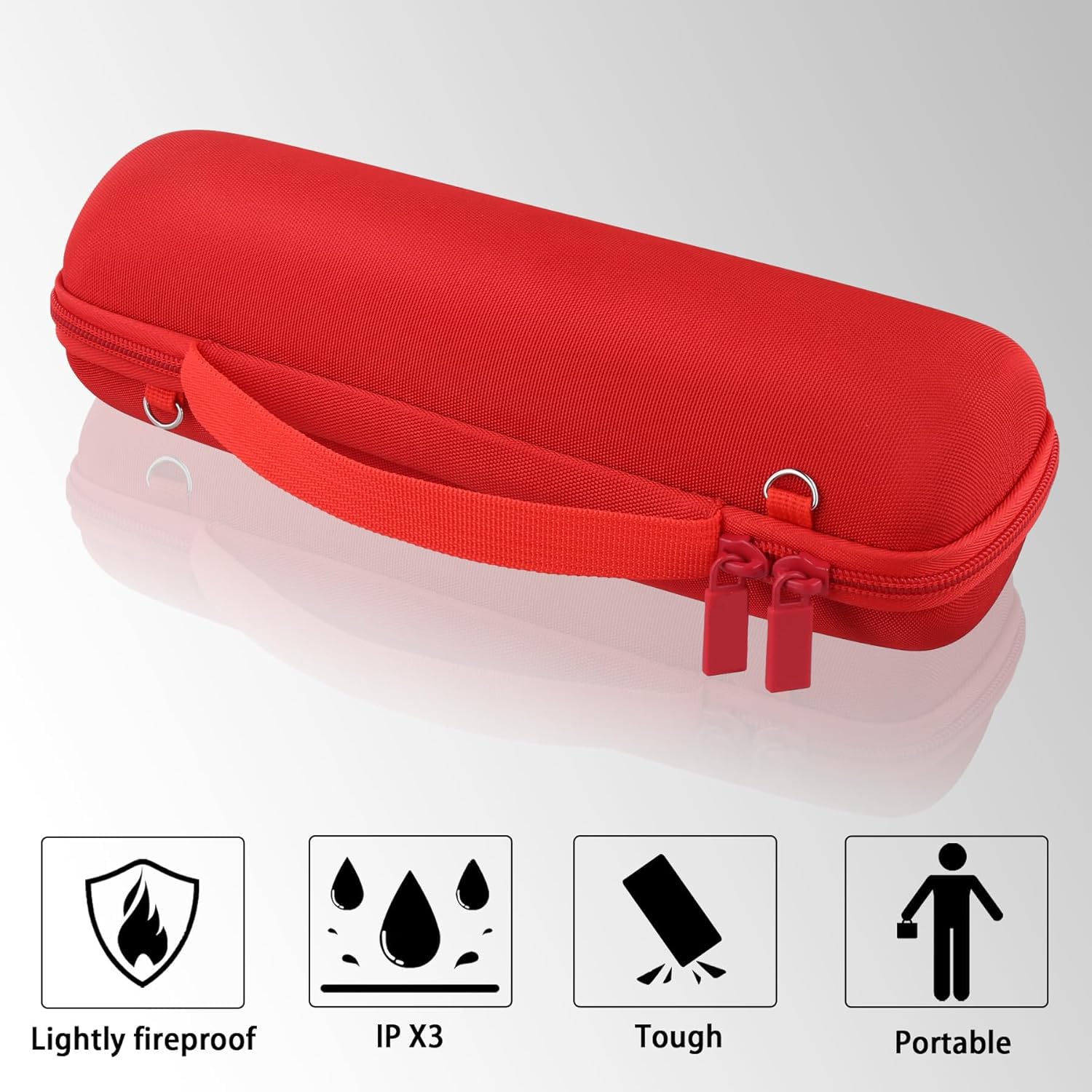co2CREA Duro Viajar Caja Estuche Funda para Beats Pill Altavoz inalámbrico Bluetooth Micrófono Incorporado(Funda Solo)
