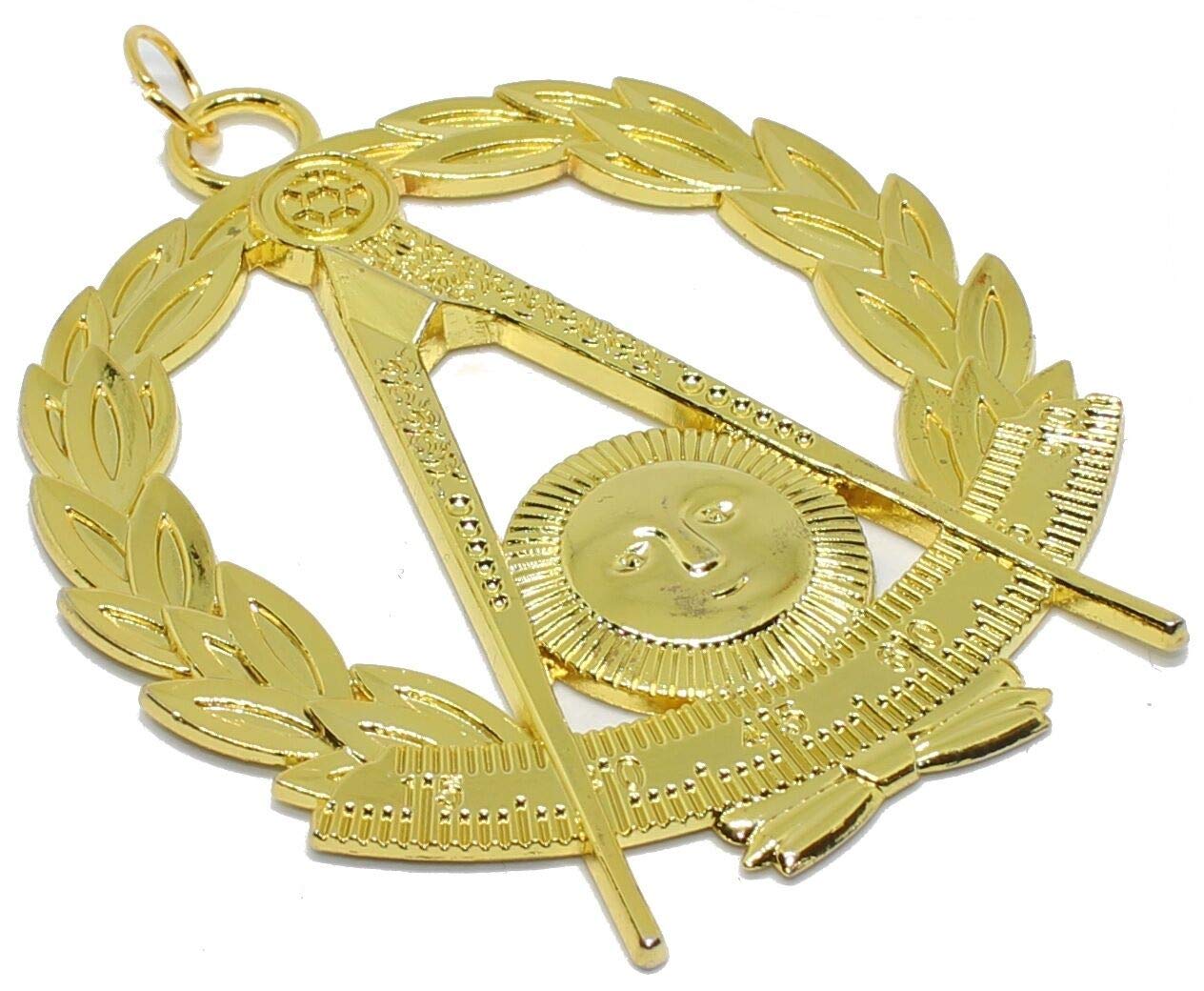 GRAND Past Master MASON Masonic Collar Wearth GOLD PLATED Jewel