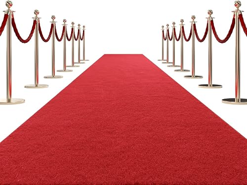HOMBYS 450 GSM Extra Thick 3x20 Red Carpet Runner