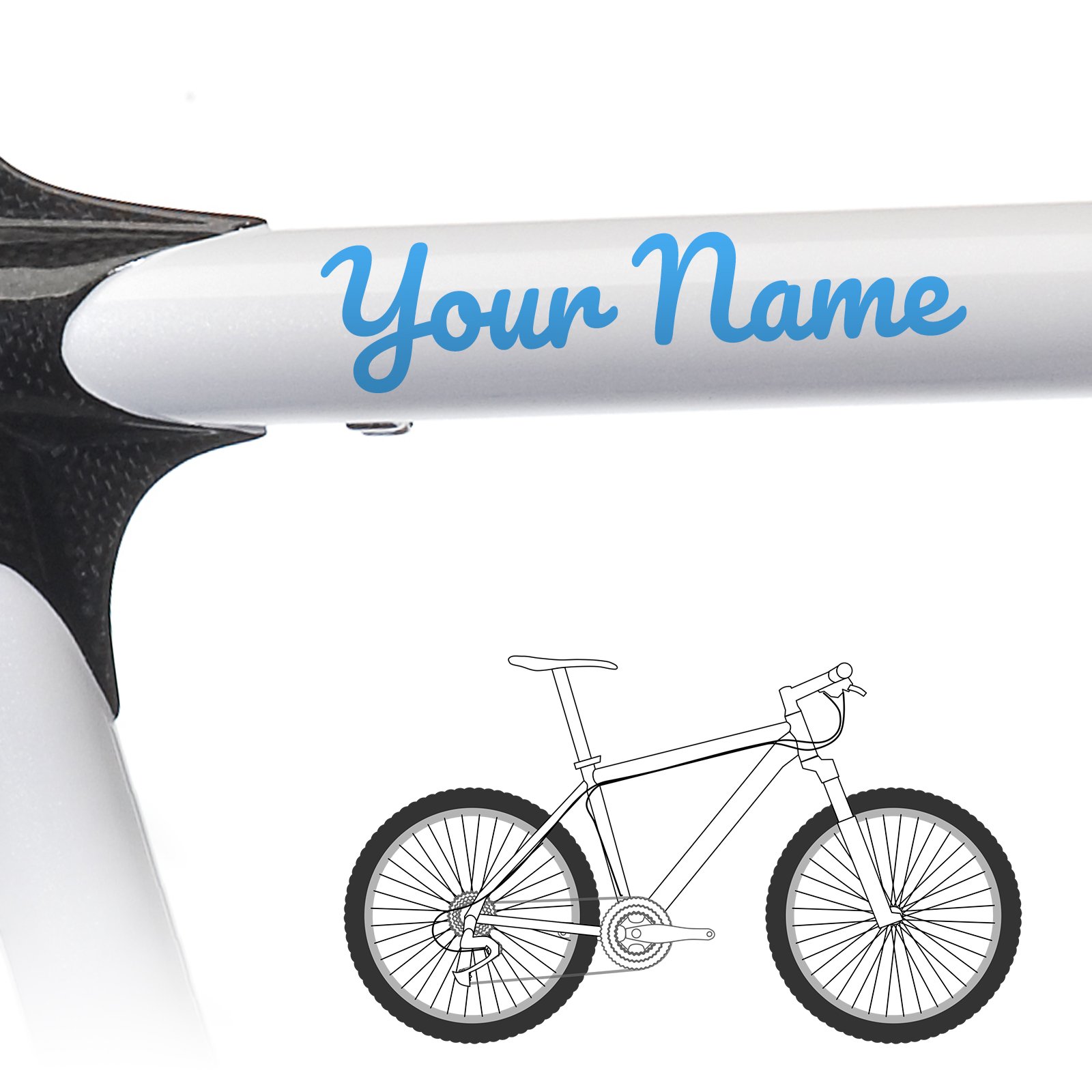 Custom Bike Name Flag Sticker Sheet - A-Line