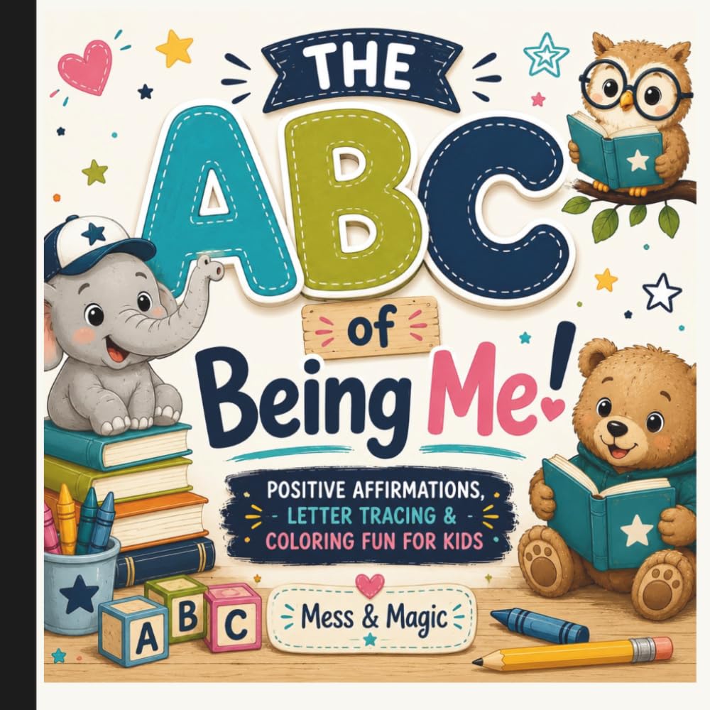 The ABCs of Being Me: Positive affirmations, letter tracing, and coloring fun for kids