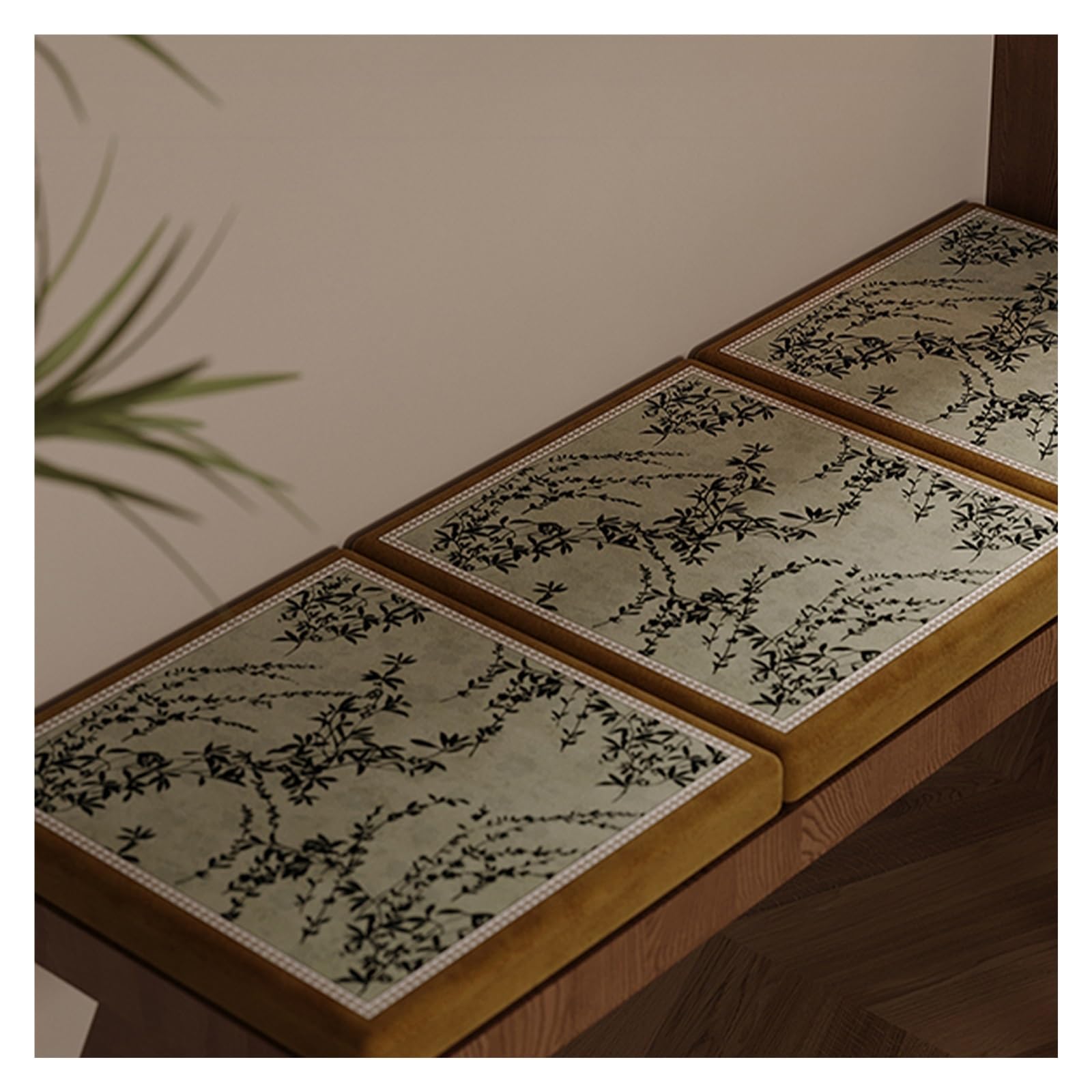 Cuscino for sedia, cuscino for seduta quadrato spesso, cuscino for seduta da panca for scarpe, tappetino for meditazione, antiscivolo, rimovibile, for casa, patio, tavoli da balcone(Green,30x30x3.5cm)
