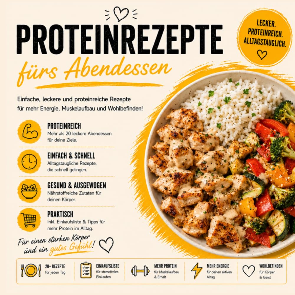 Proteinrezepte für´s Abendessen: Lecker. Proteinreich. Alltagstauglich
