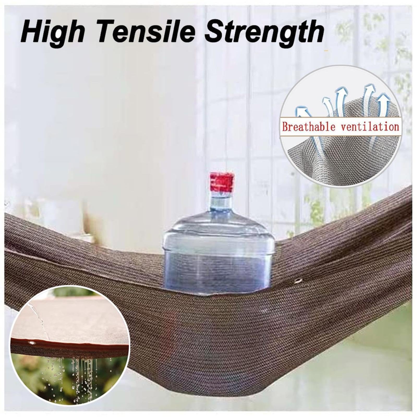 Tenda parasole impermeabile, protezione UV al 90%, copertura per la privacy, per balcone, terrazza, pergola e giardino, marrone, 5 x 7 m, baldacchino da esterno per un'ombra ottimale