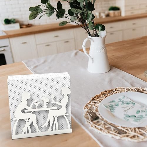 Miniatura 9 de Decorelax Servilletero de metal para el hogar cocina restaurante picnic organizador de papel de mesa temático para mujer dispensador vertical de
