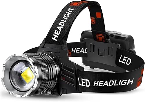 AKNEAR LED Rechargeable Headlamp 99000 High Lumens, 95 Hours Endurance
