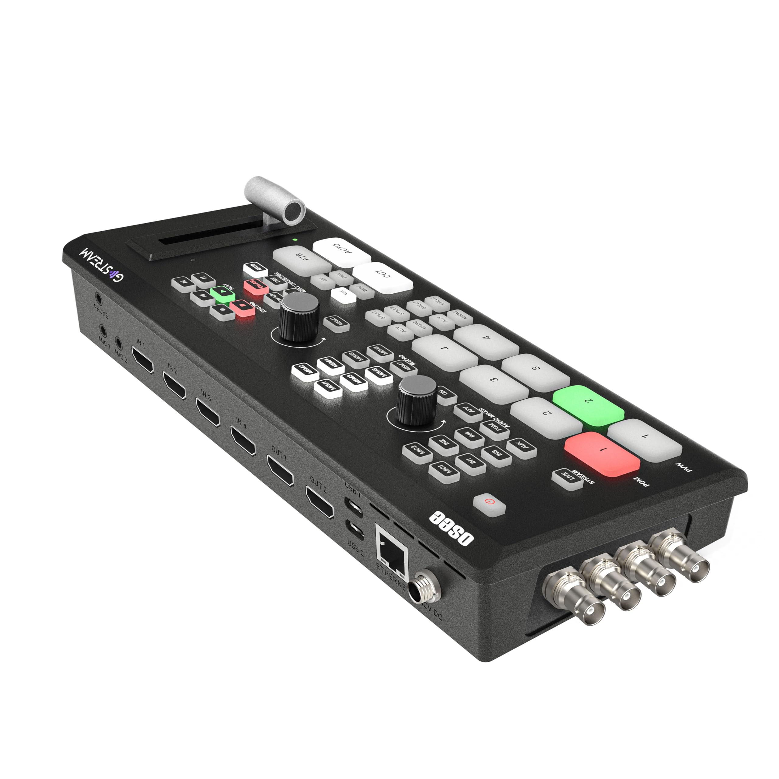 oseeGoStream Duet Multiple Camera SDI and HDMI Live Stream Video Mixer Switcher with SD Record and NDI HX Supported