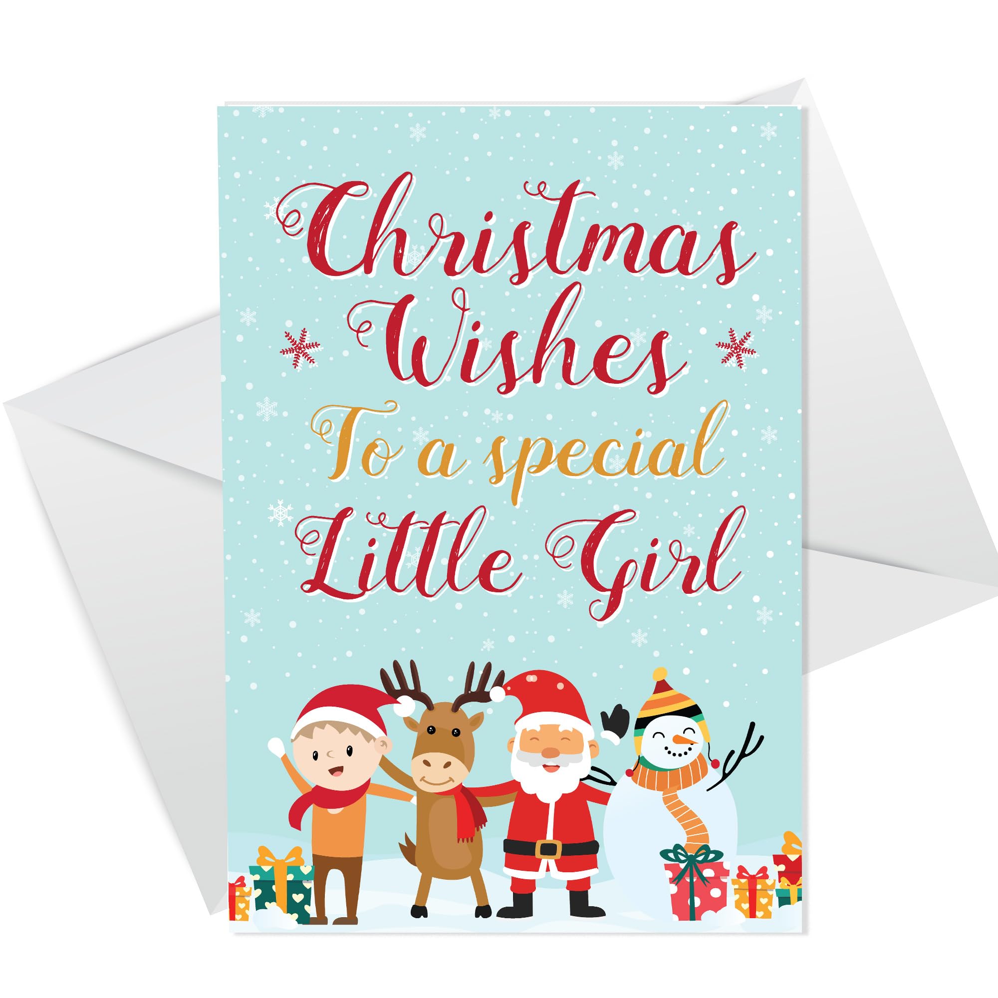 RED OCEAN Special Christmas Cards For Daughter Granddaughter, Daughter Christmas Card, Novelty Christmas Card, Greetings Card With Envelope, Christmas Cards For Her, Christmas Wish Card