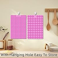 Vista 7 de 2 piezas de moldes de silicona mini, molde de hueso de perro de 106 cavidades + molde de huella de 69 cavidades para hornear galletas, cookies