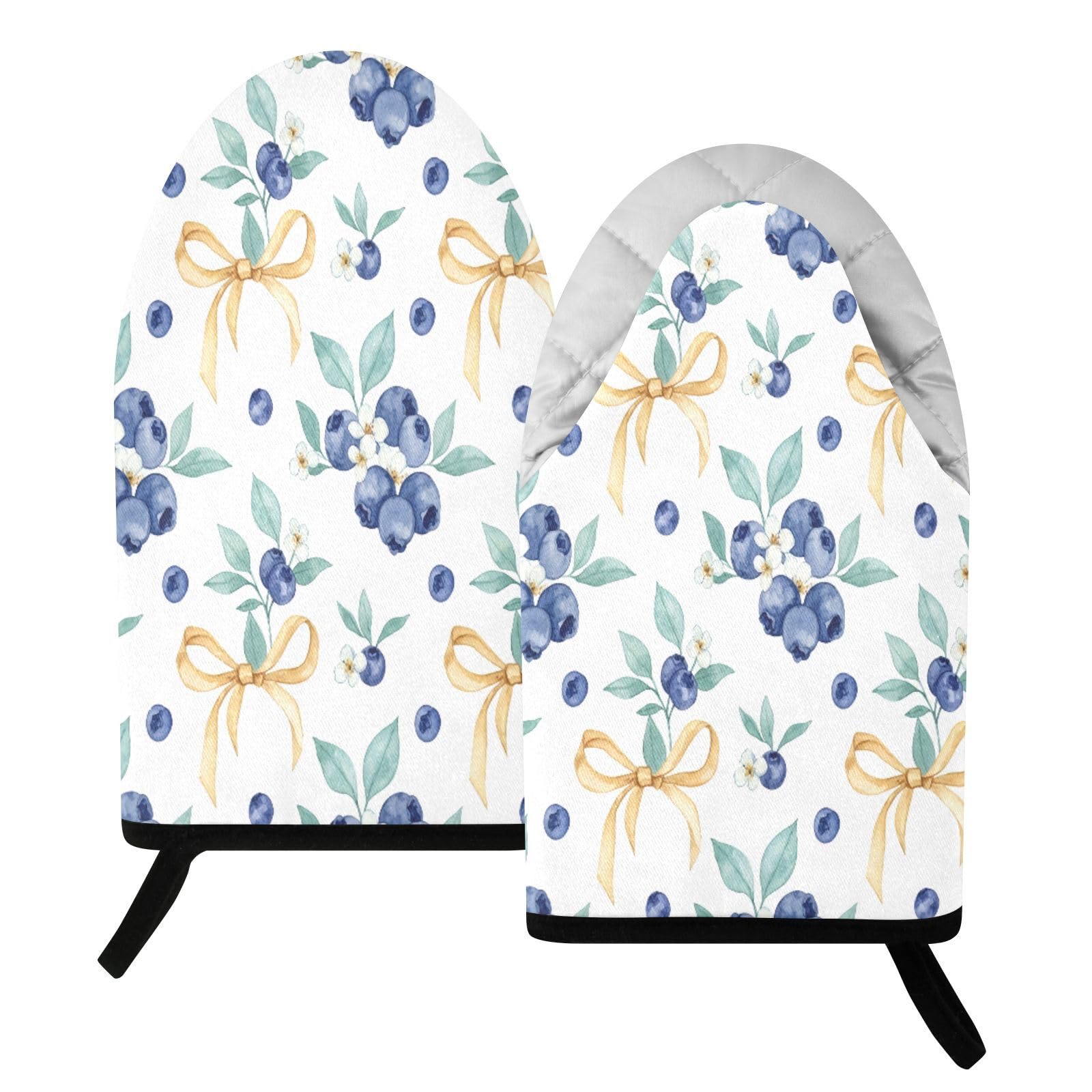 BURSTDDY Bows Oven Mitt,Heat Resistant Kitchen Mitts for Cooking