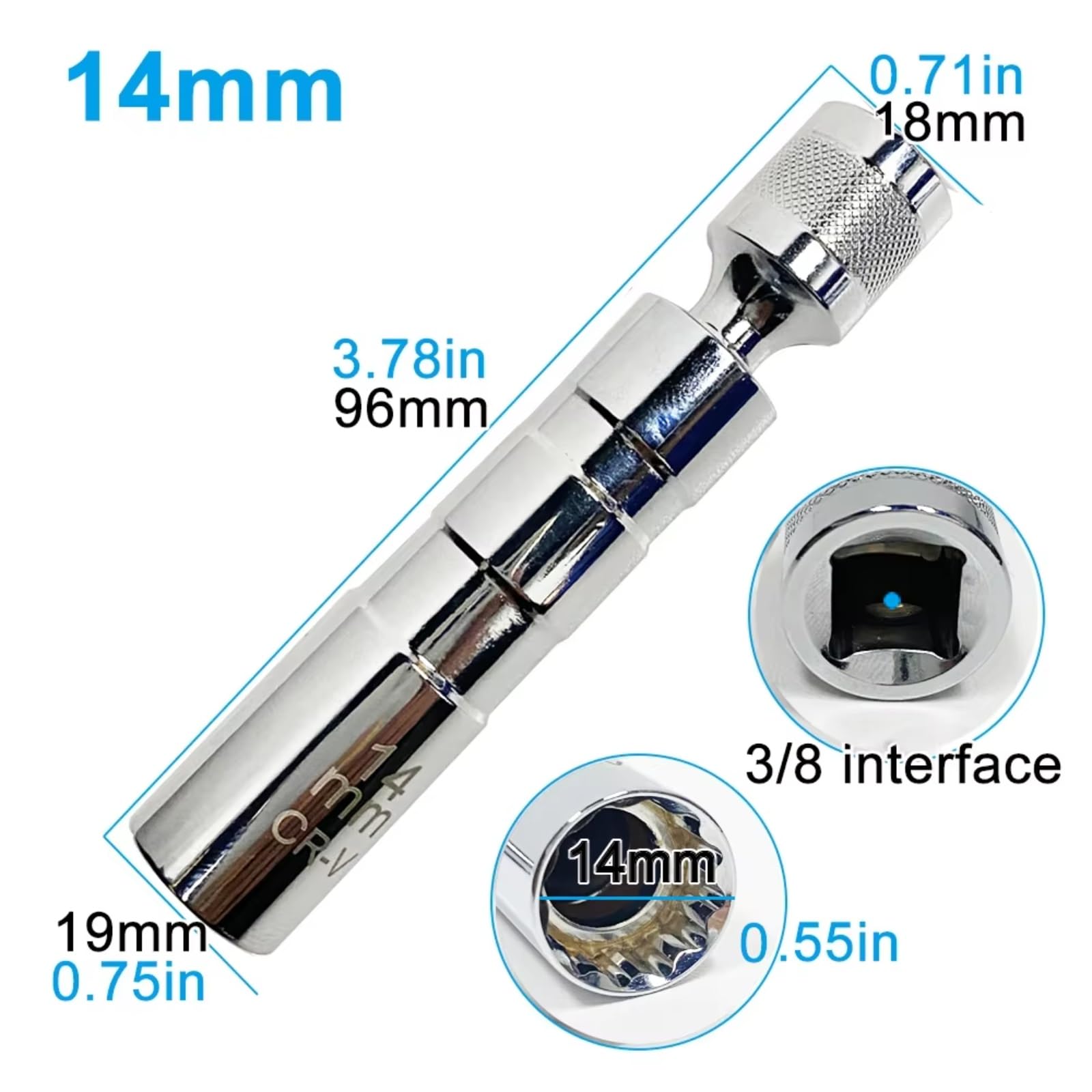 Zündkerzenschlüssel Satz 2Pcs 14mm 16mm Schwenk Für Zündkerze Sockel Entfernung Werkzeug Magnetische Funken Kerzen Sockel Installation Werkzeuge