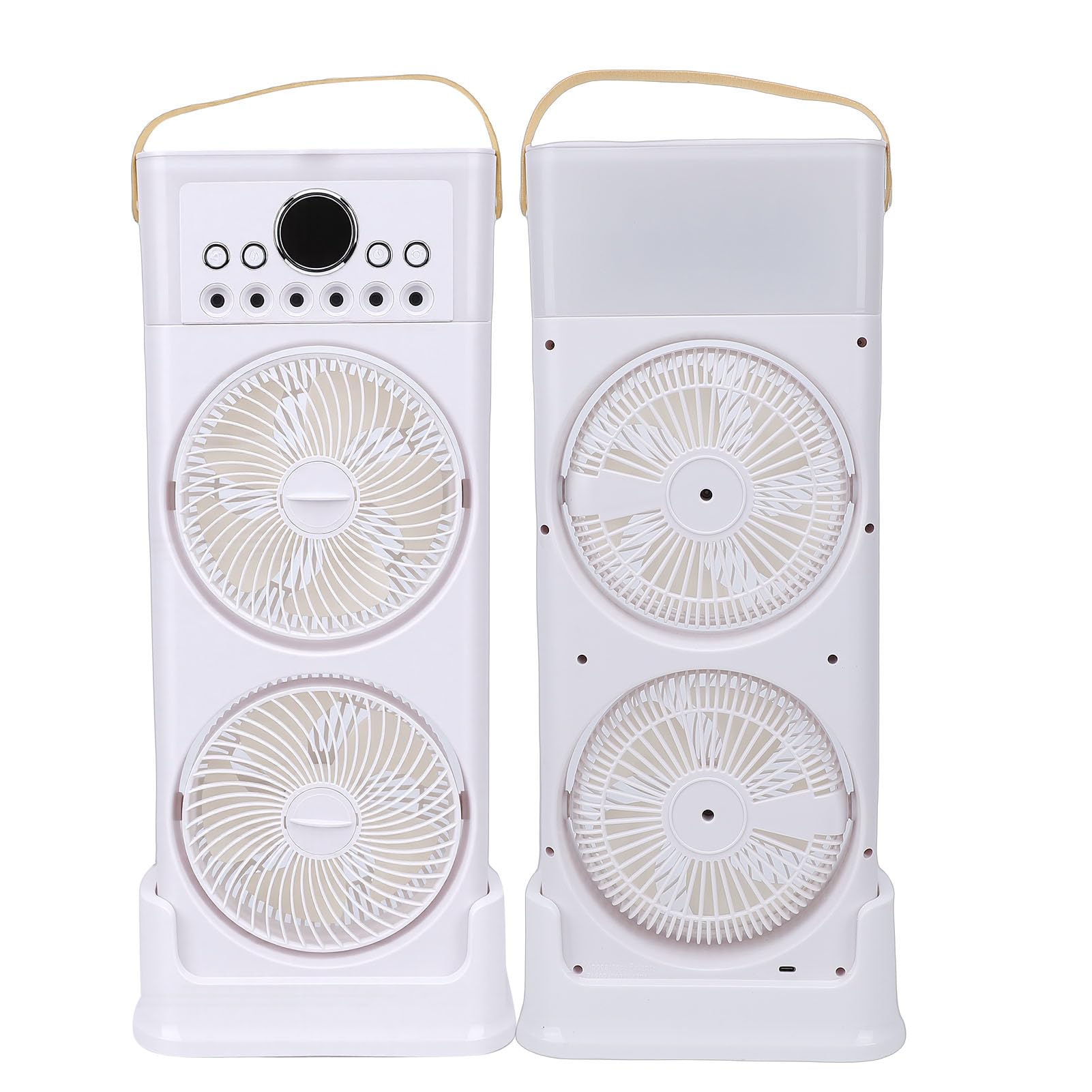Asixxsix Ventilatore Nebulizzante, Umidificatore con Ventola di Raffreddamento con Rotazione a 360 Gradi con 6 Ugelli Spray e Telecomando, sistemas di Raffreddamento a Doppia Ventola