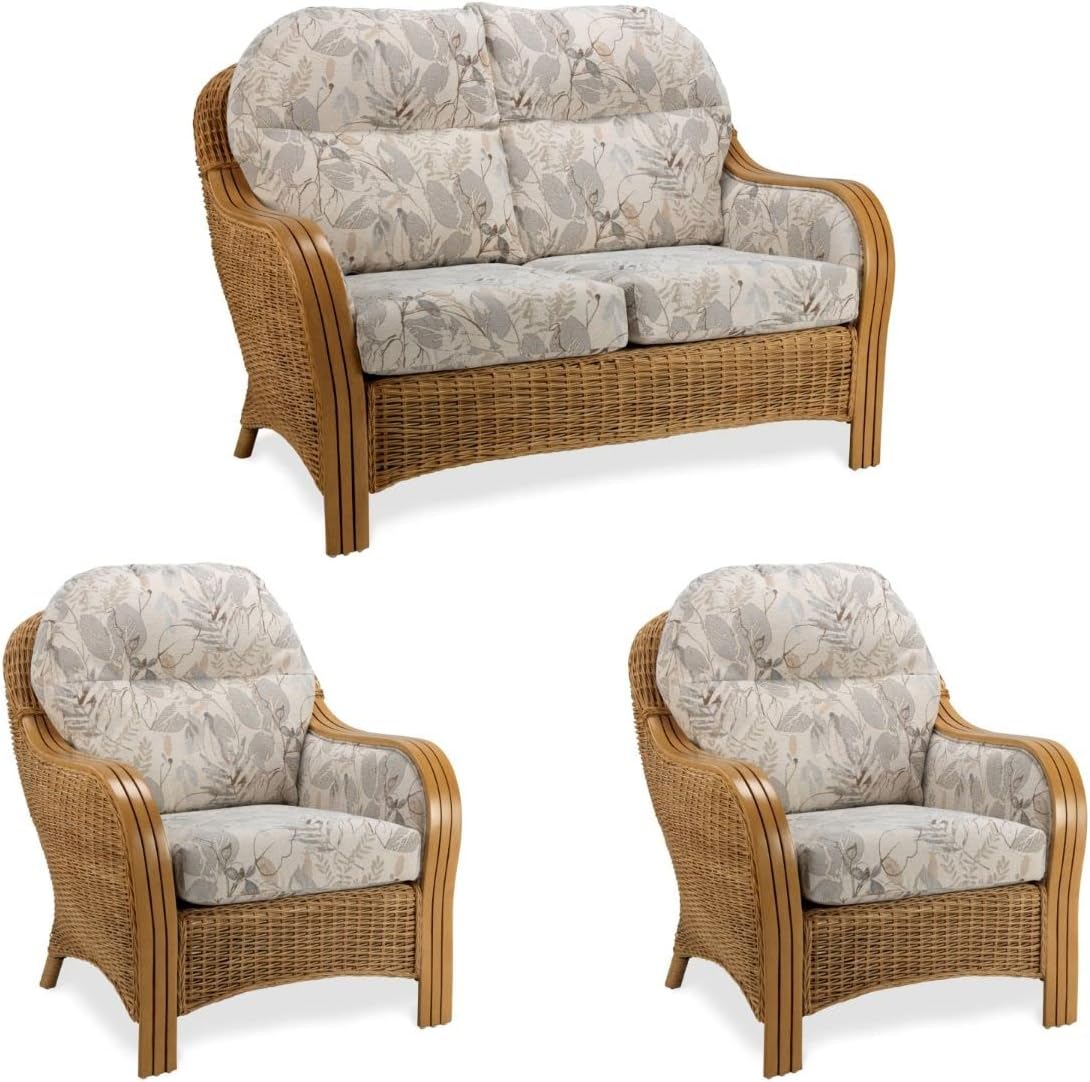 Desser Centurion Cane Conservatory Furniture Set Wicker 2 Seater Sofa