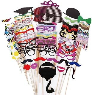 76pcs Photo Booth Props for Party – Selfie Props for Wedding, Hen Do, ...