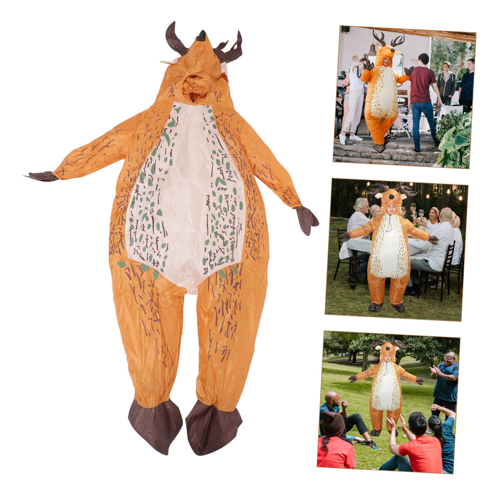 ORFOFE Nadmuchiwany Kombinezon Renifera Cosplay z Wodoodpornego Poliestru PU Zabawny Kostium Karnawał i Imprezy Tematyczne z Dmuchawą i Parady Losowy Kolor