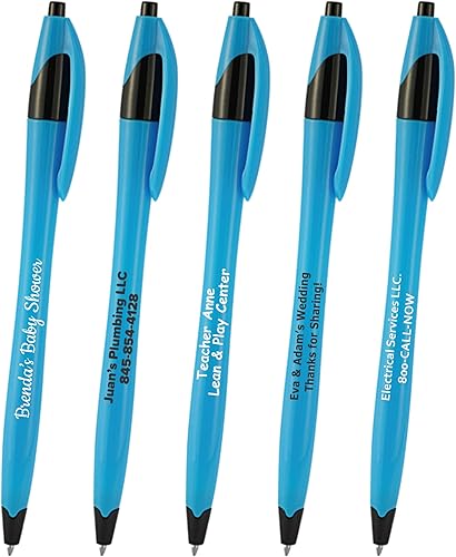 Miniatura 7 de 911 Pens Paquete de 500 bolígrafos de punta naranja  Bolígrafos de tinta negra de punta media  Bolígrafos de clic  Bolígrafo tropical, bolígrafos de