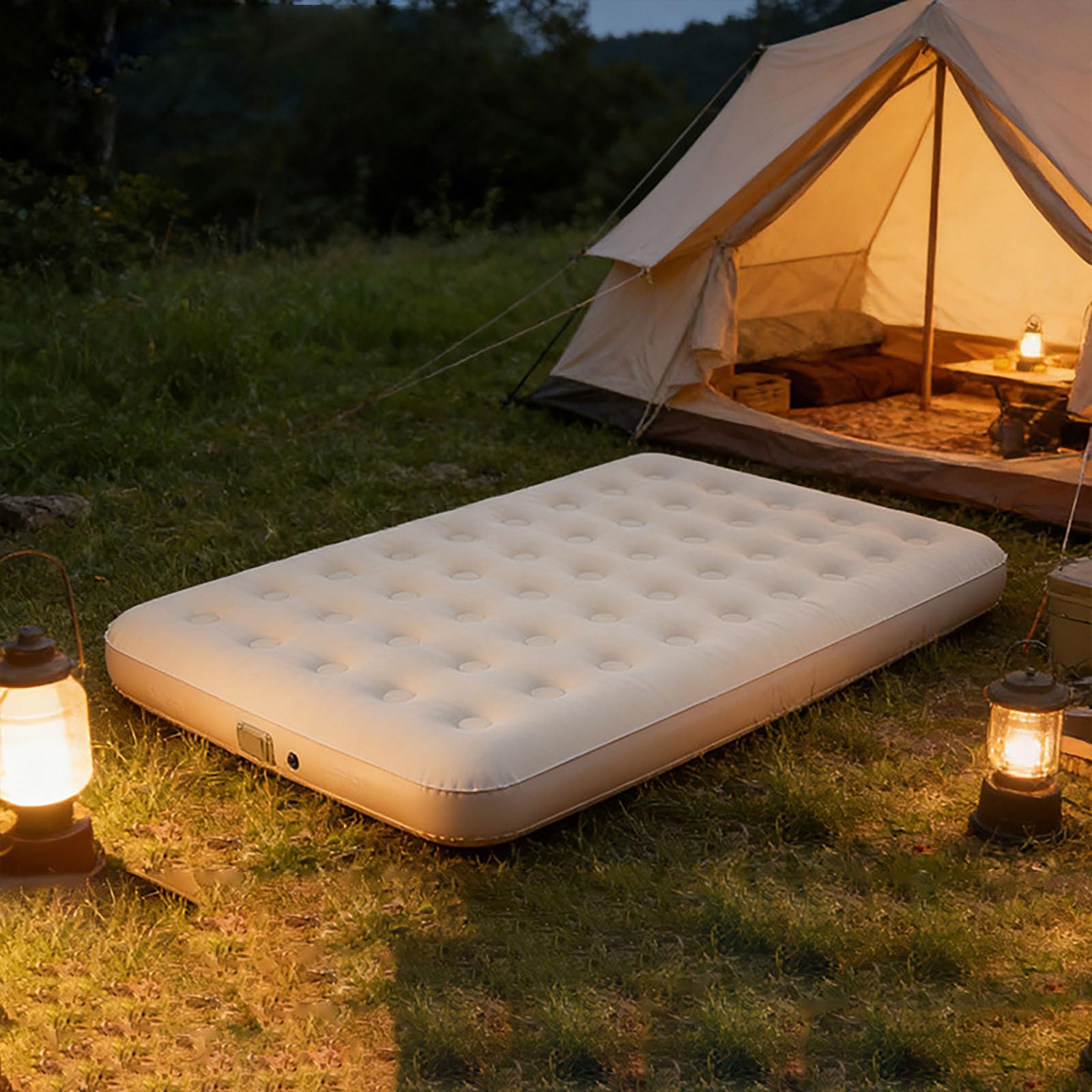Materasso Gonfiabile Elettrico, Letto Da Campeggio A Gonfiaggio E Sgonfiaggio Rapidi, Materasso Ad Aria Con Struttura A Nido D'ape E Spessore Di 25 Cm, Per Ospiti A Casa Campeggio Auto
