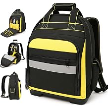 43 x 35 x 20 cm Tool Backpack, Heavy Duty Tool Backpack with Waterproof Molded Base, Easy to Carry Backpack/Handbags Tool Backpacks Suitable for Electrician, Plumber, Maintenance Worker