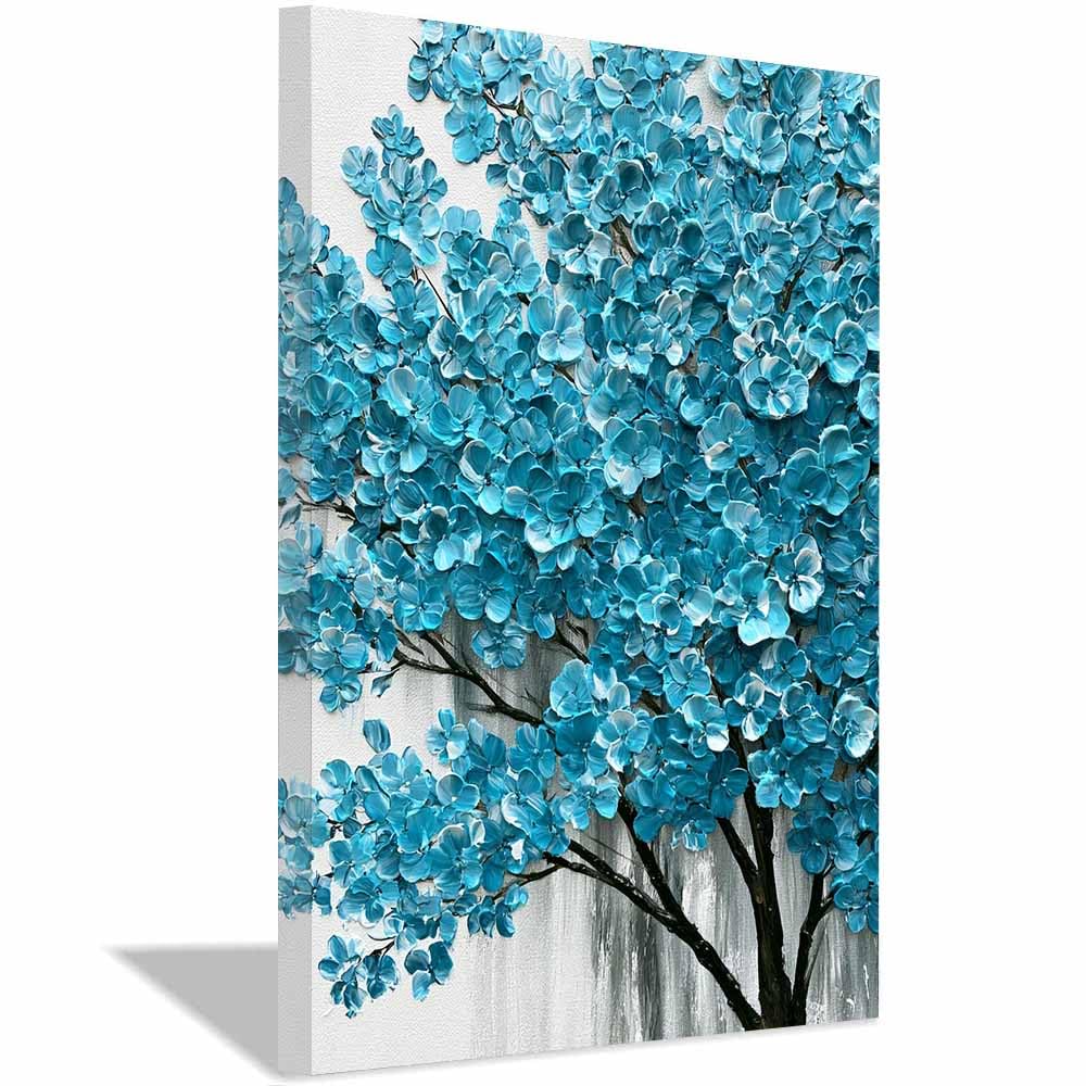 HOQIU Print Canvas Poster Decor Glowing Waterfall Tree canvas prints, nature wall art, for Bathroom Home Office Decor(Multicolor)-30x40cm Framed