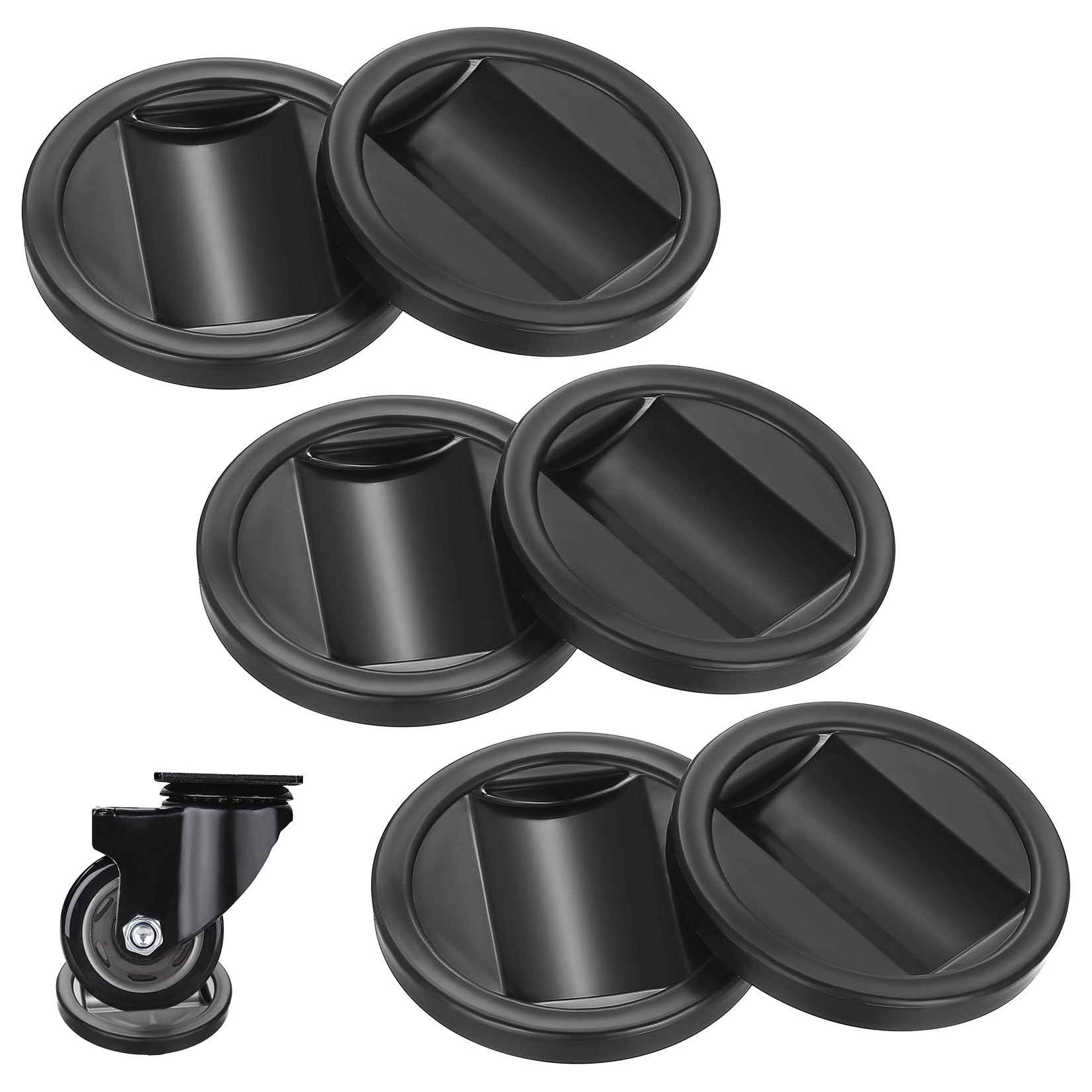 6 Pcs Bed Wheel Stoppers Furniture Caster Cups to Protect Carpet, Furniture Castor Cups for Wooden Floors, Anti-Sliding Bed Castors Wheels Feet Stoppers for Furnitures Divan Wheel