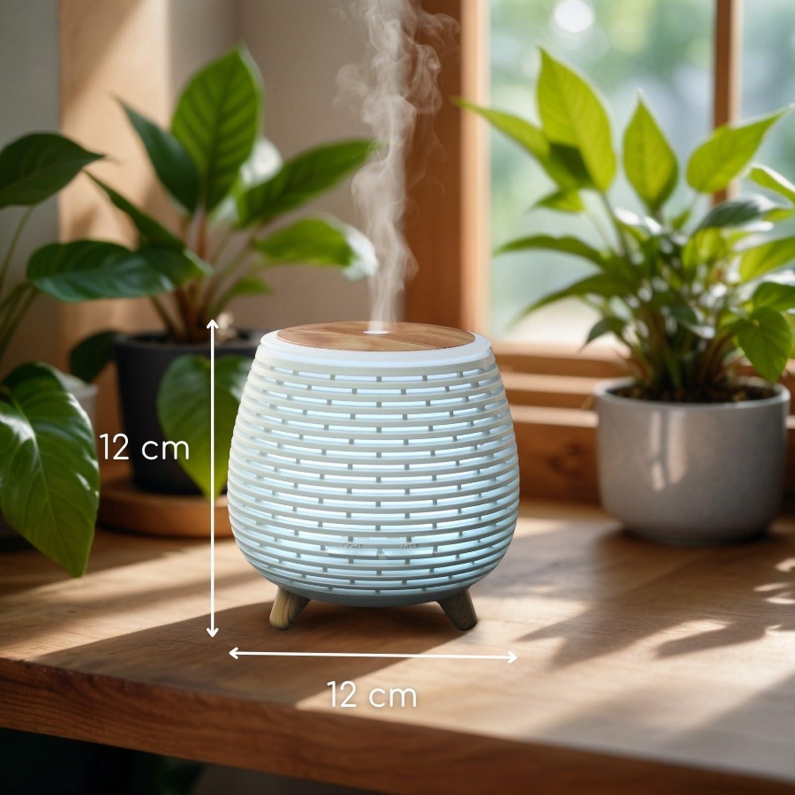 Zen'Aromat dyfuzor olejków eterycznych Lola, ultradźwiękowy dyfuzor aromaterapia na zimno, elektryczny dyfuzor zapachowy USB, 2 tryby dyfuzji, automatyczne wyłączanie, oświetlenie LED, ciche i kompaktowe
