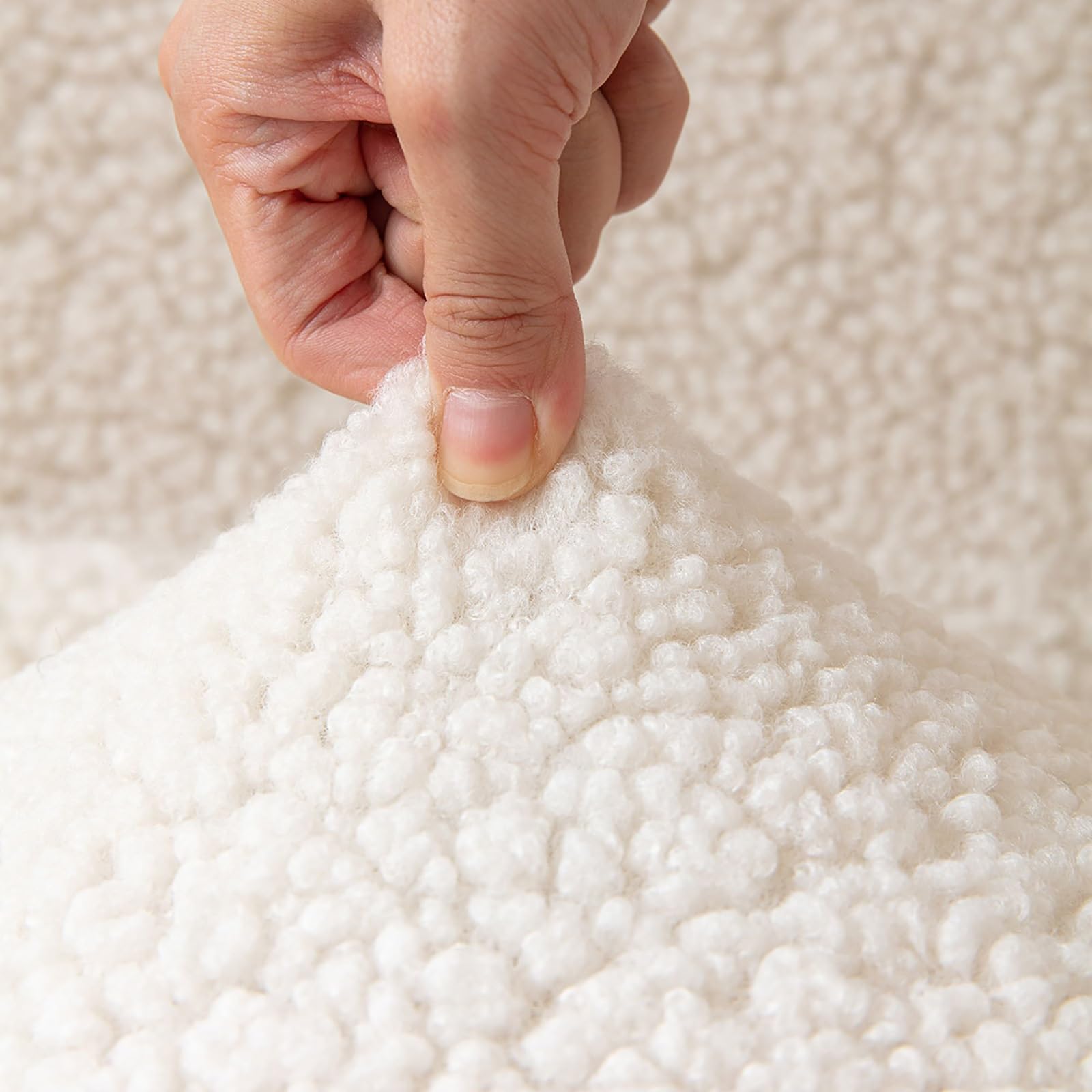 Coprisedie 4 Pezzi Spesso Elasticizzato, Coprisedie con Schienale Rimovibile Lavabile, Copri Sedia da Cucina in Pile Teddy, per Sedie con Schienale Alto Sala da Pranzo Cucina Casa Hotel(White)
