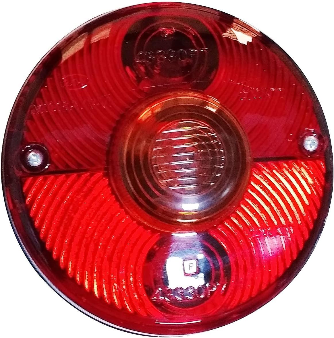 Gruppo Ottico Posteriore fanali Posteriori con Luce Targa e lampadine 12v Adatto per Trattore Stewart Trailer McHale Bale Mercedes (Rosso)
