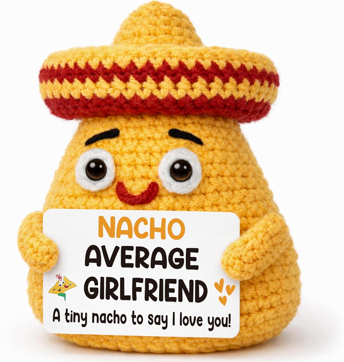 Valentines Day Girlfriend Gifts for Her Valentines Gifts for Girlfriend from Boyfriend, Anniversary Women Gifts, Romantic Girlfriend's Birthday Gift, Funny I Love You Present Handmade Crochet Nacho