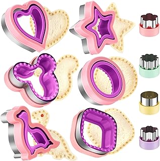 NPET Sandwich Cutter and Sealer 10 Pcs, Decruster Sandwich Maker for Uncrustables Peanut Butter and Jelly Sandwich Cutter ...