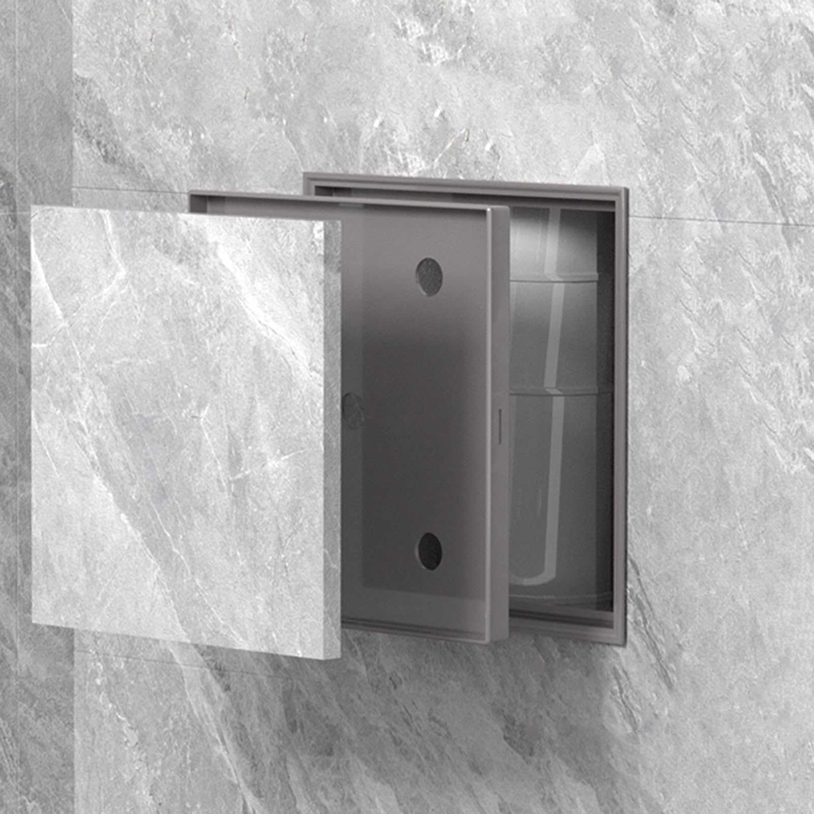 Xnshunhoyn A Tileable Ccess Panel For Drywall, Recessed Inspection Hatch Door, Invisible Plumbing Service Door, Residential/Commercial Wall Hole Cover,,15X15cm