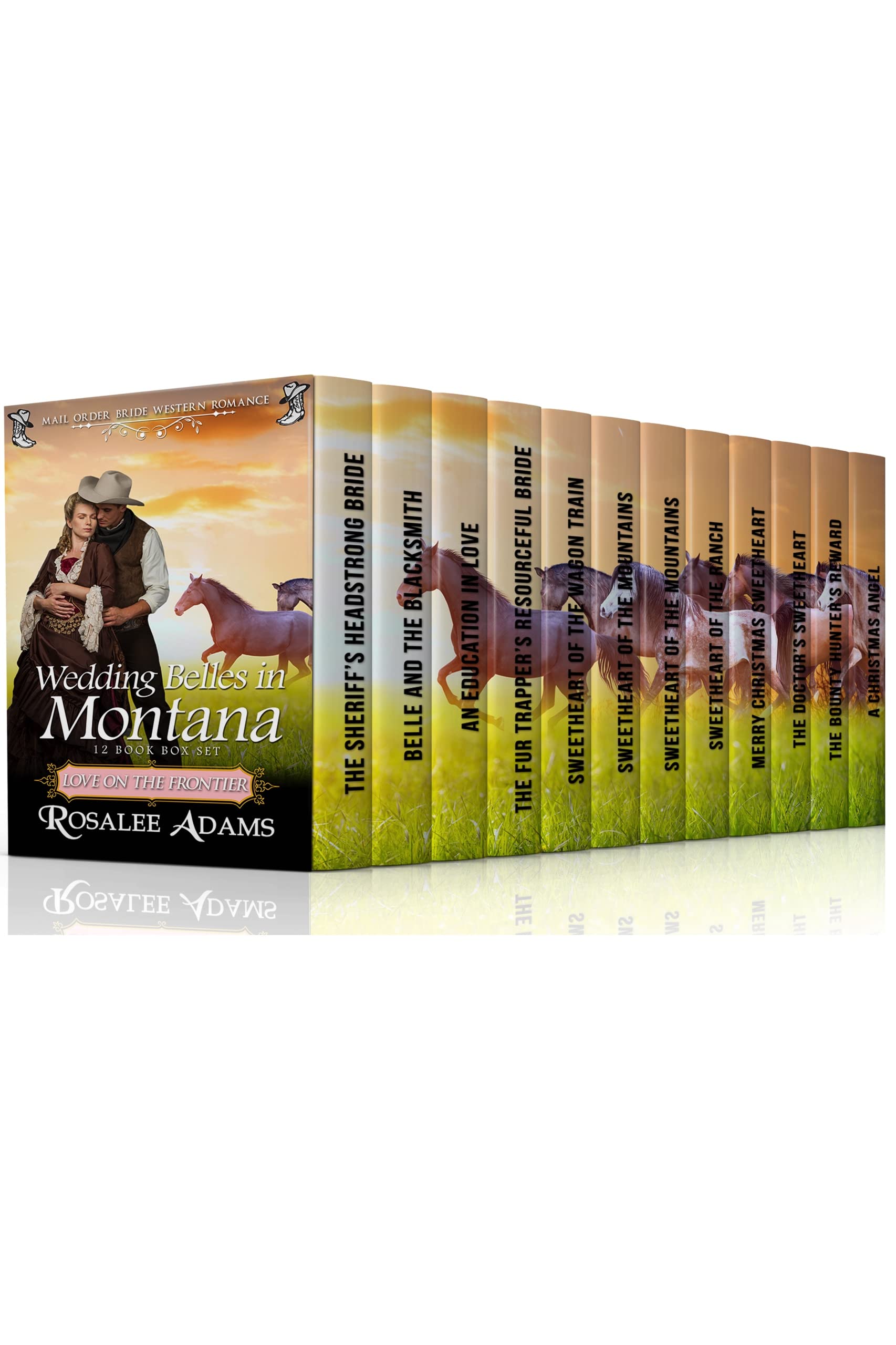 Wedding Belles in Montana: Sweet, Clean, Mail Order Bride Western Romance 12 Book Box Set