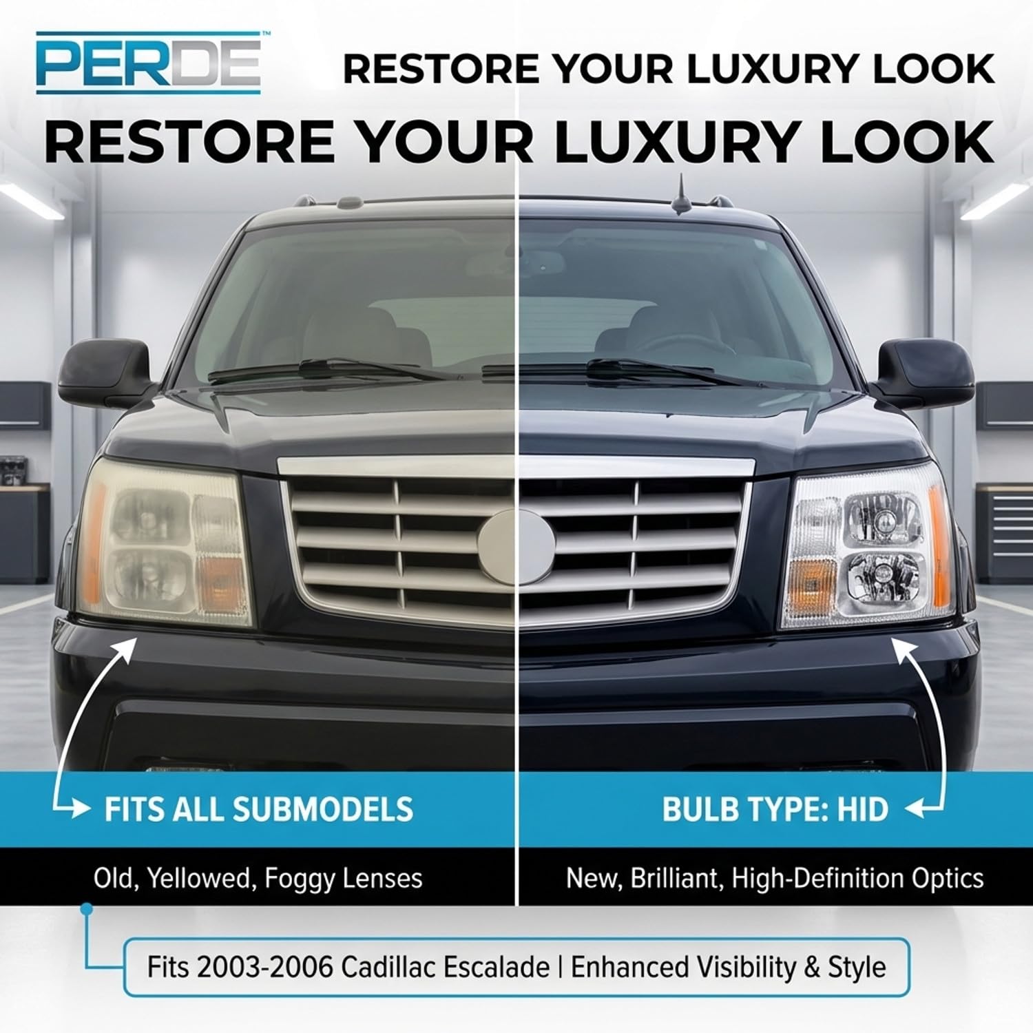 Amazon.com: PERDE Compatible with 2003-2006 Escalade HID