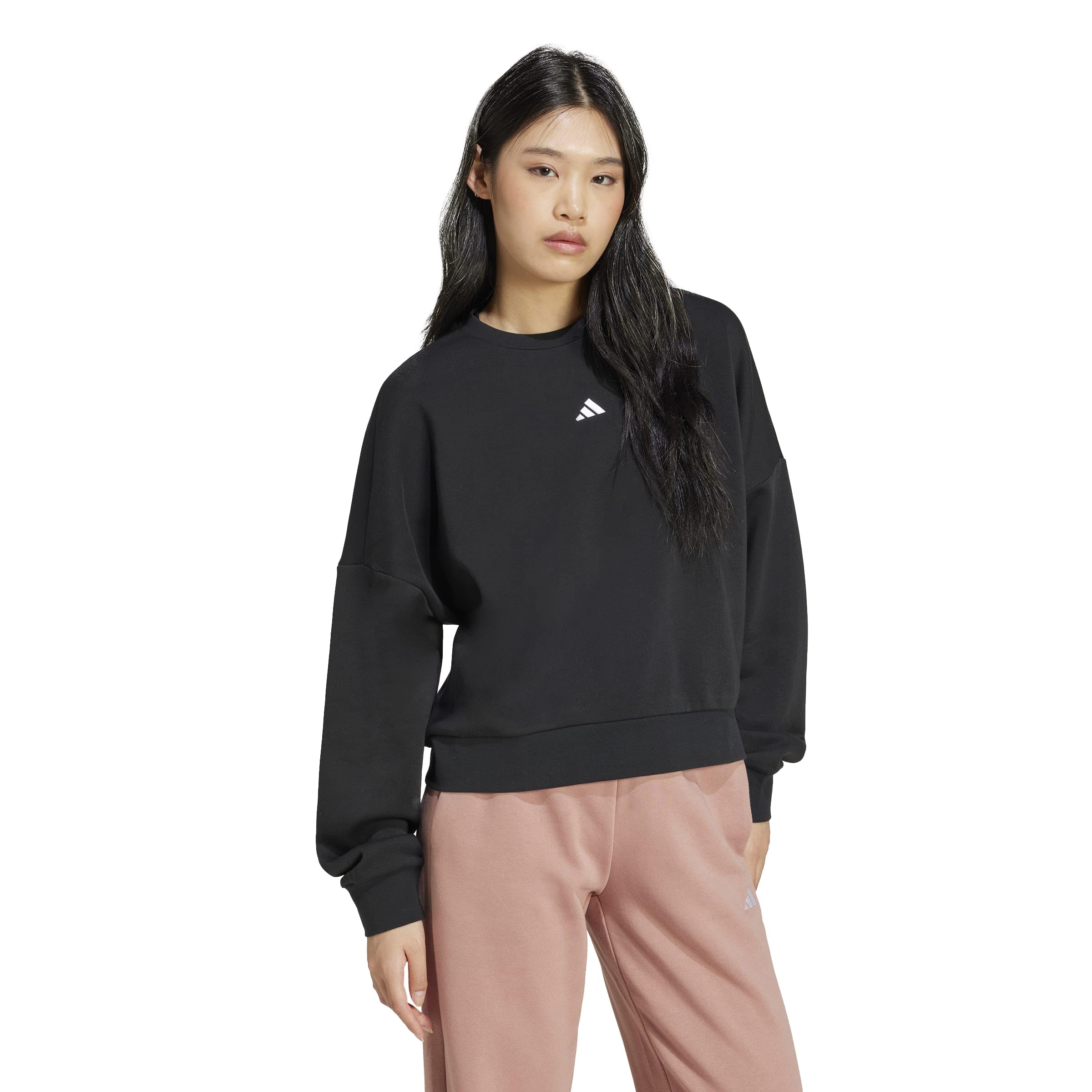Adidas Donna Essentials Small Logo Feel Cozy Relaxed Fit Sweatshirt