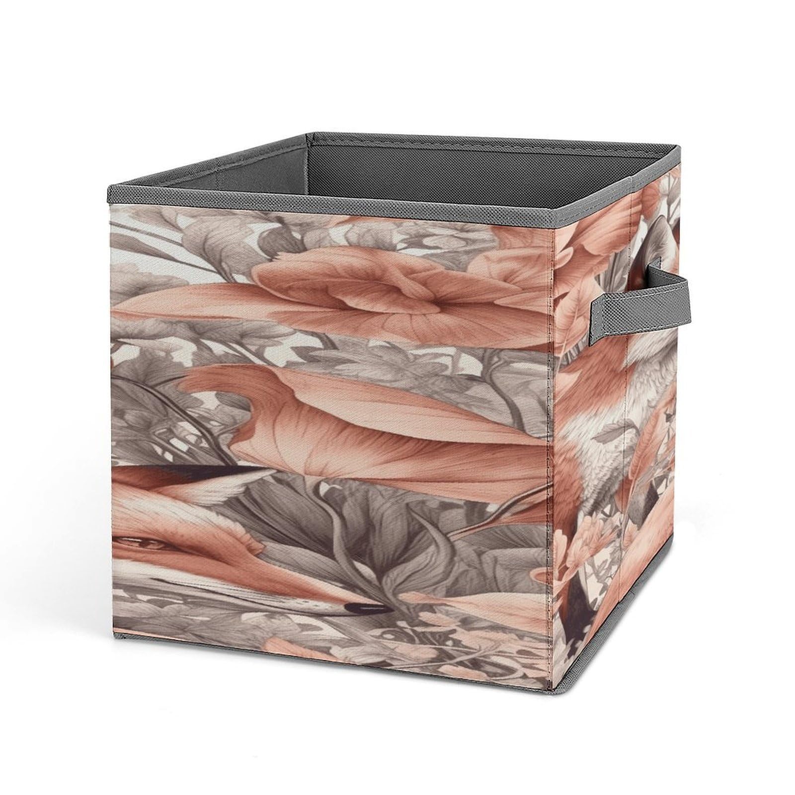 Fekiloot Style Fox And Plants Storage Bins Storage Baskets