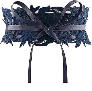 Women's Lace Waist Belt Obi Bowknot Cinch Wide Belt Bow Tie Wrap Boho Corset Dress Waist Band Pu Leather