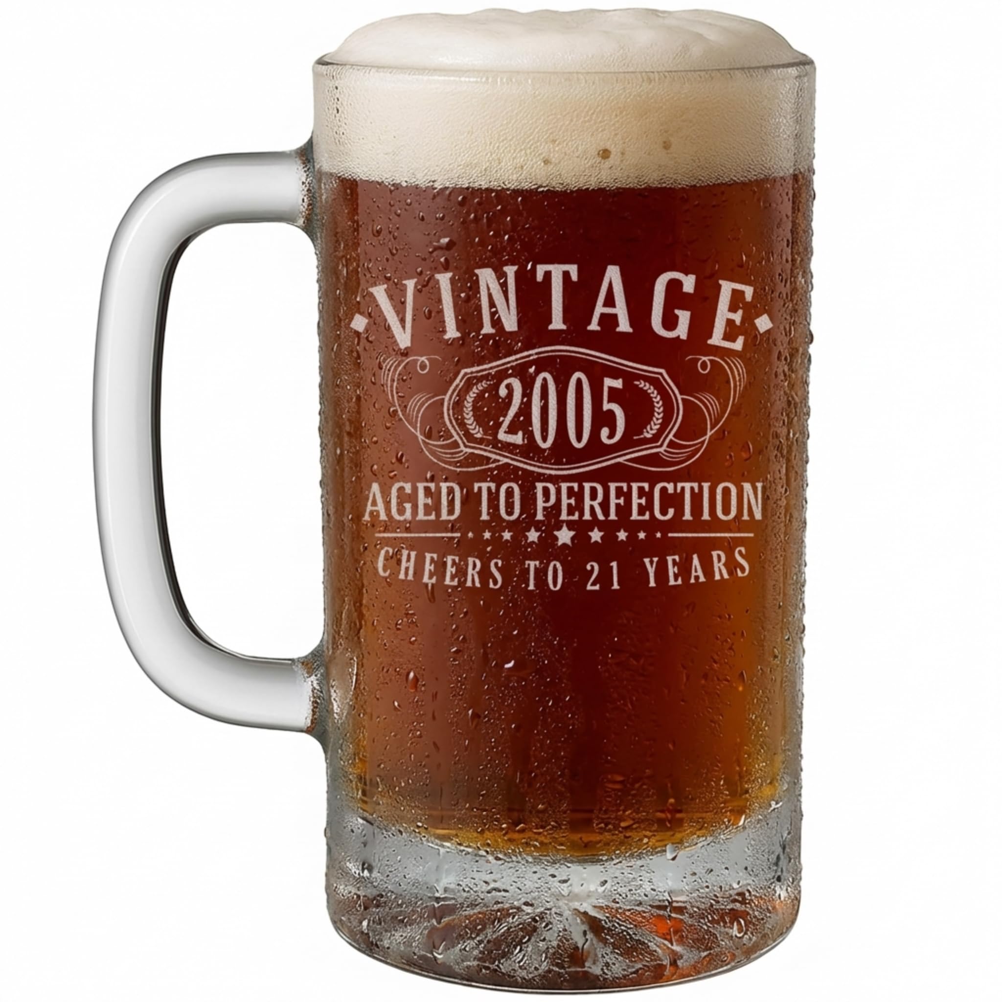 Spotted Dog Company Vintage Etched Beer Mug