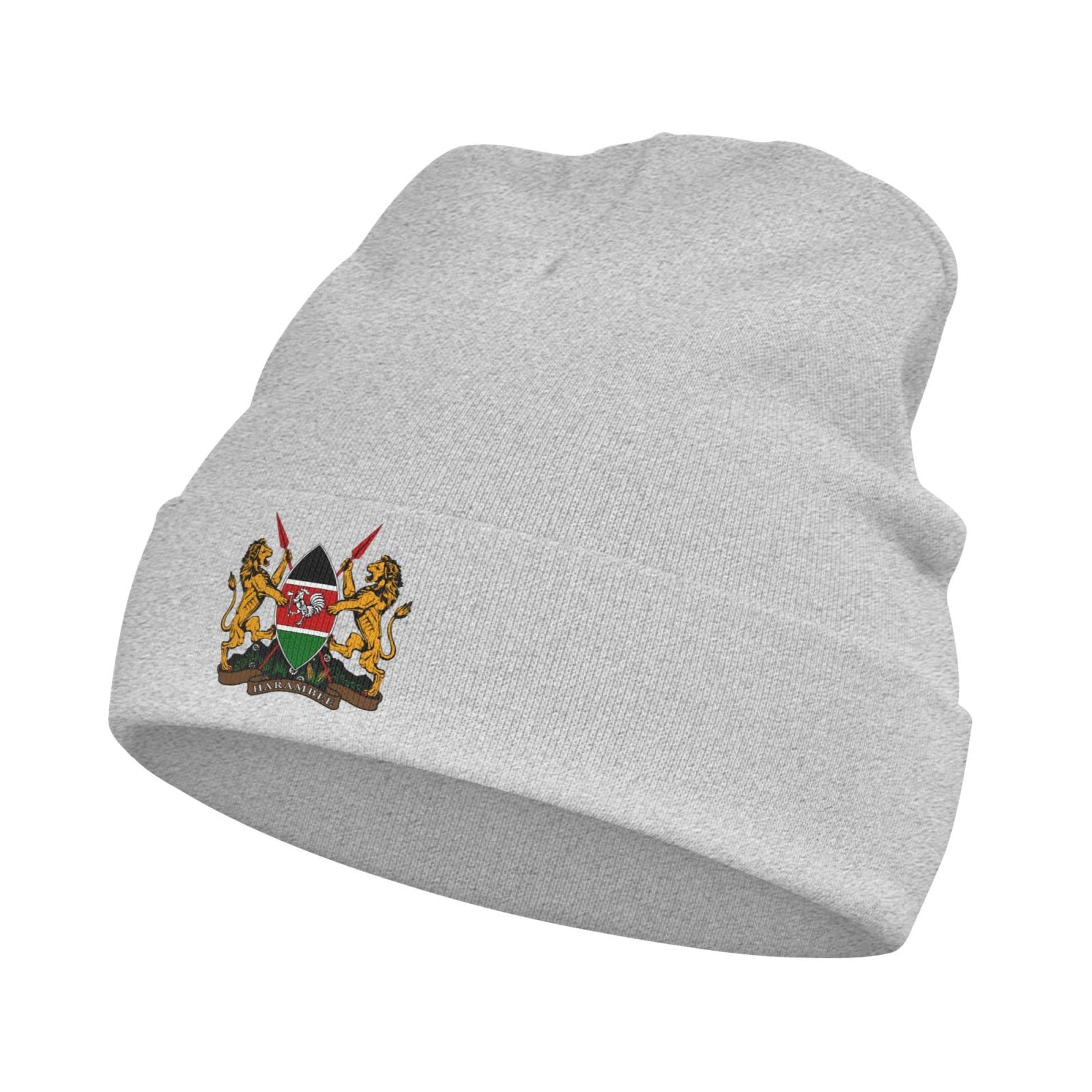 National Emblem of Kenya Baby Beanies Cap Children's Winter Knitted Hat Toddler Warm Infant Knit Hats Gray
