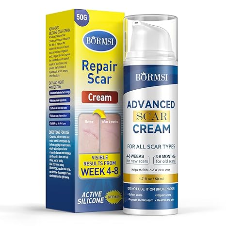 Bormsi scar cream,active silicone dimethicone scar gel-…