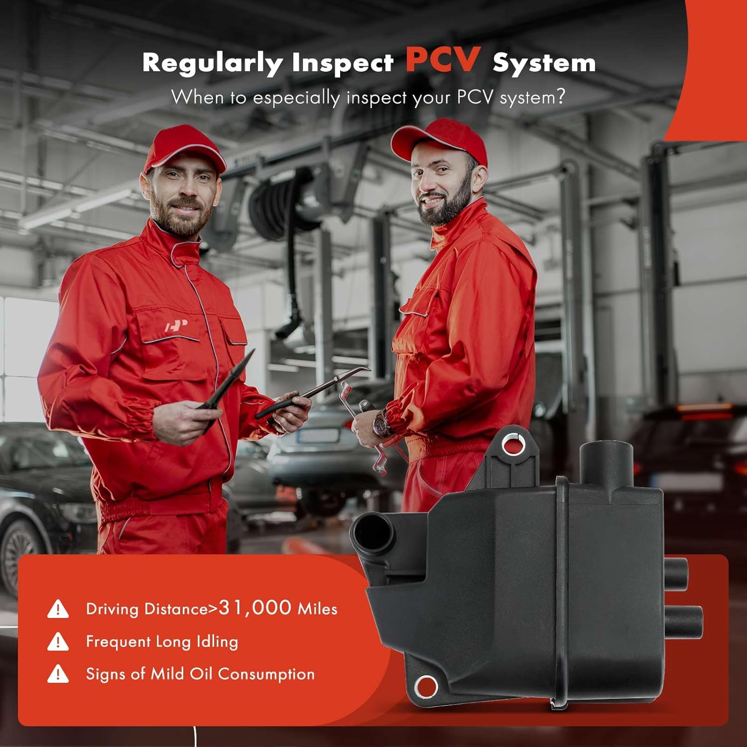 A-Premium Engine Crankcase Vent Valve Oil Separator Compatible with Volvo XC90 2003-2006, S60 2001-2009, XC70 2003-2007, S80 2004-2006, C70 2003-2004, V70 2003-2007, 2.3L 2.4L 2.5L