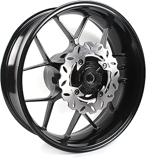 Rotor de disco de freio e aro traseiro Arashi para HONDA CBR600RR 2007-2017 Acessórios de motocicleta CBR 600 RR CBR600 600RR 600CC Preto 2008 2009 2010 2011 2012 2013 2014 2015 2016