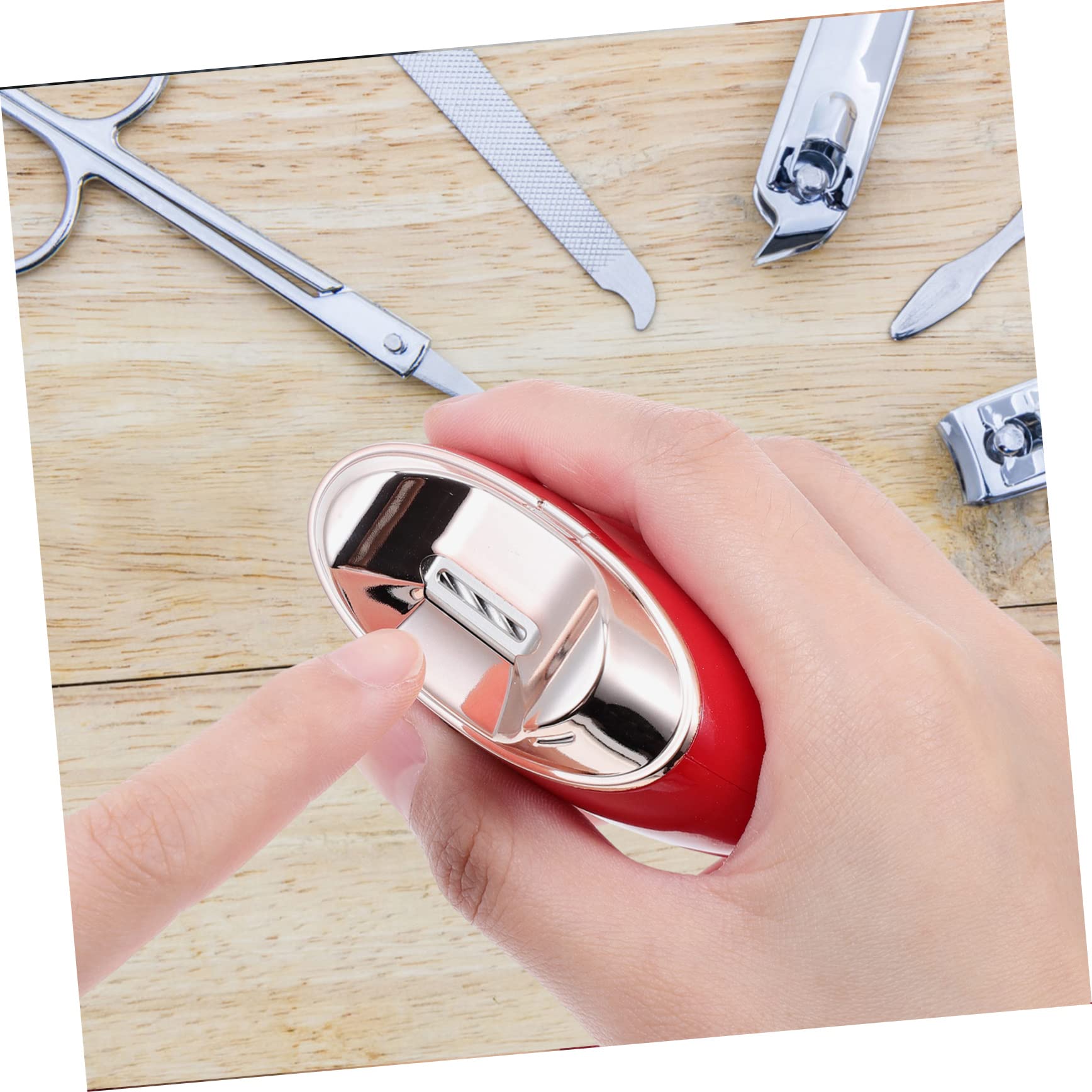 VICASKY 2juegos Kit Eléctrico De Cuidado De Uñas Para Niño Niña Trimmer Automático Prueba De Salpicaduras Accesorios De Manicura Compactos y Portátiles Para Viajes y