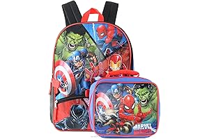 Marvel Avengers Backpack with Lunch Bag - Justice League Edition