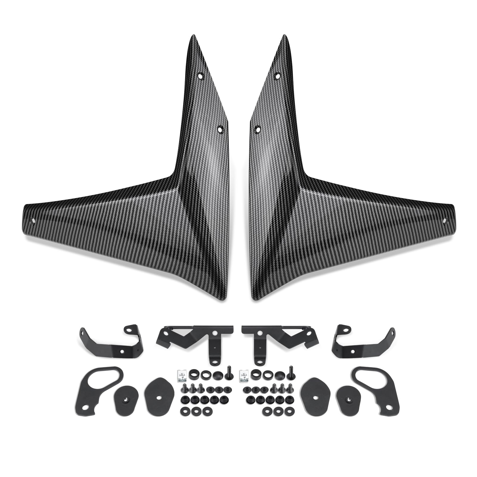 MT 09 MT09 SP Naked Lateral Alerons spoiler powietrzny do MT-09 Gen 4 2024 2025, akcesoria do okładzin bocznych do paneli bocznych (tekstura włókna węglowego)