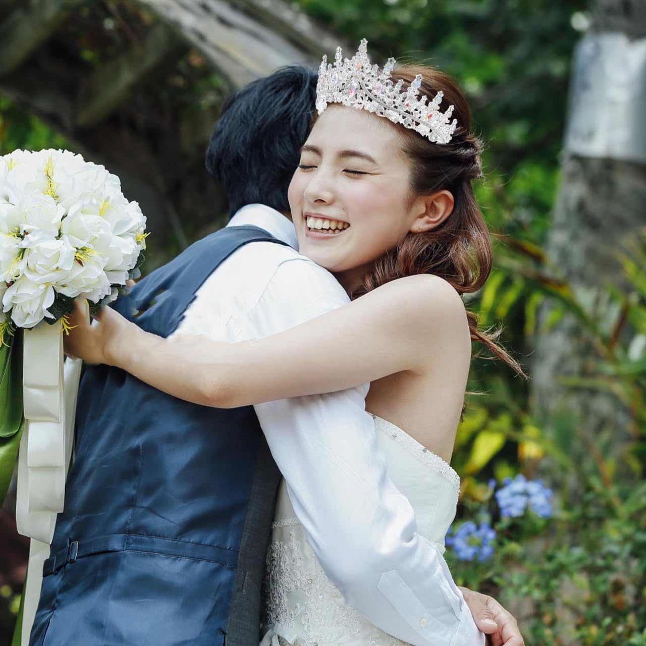 ULTECHNOVO Tiaras De Plata Y Coronas De Cristal Para La Boda De Las Mujeres Diadema Para La Novia Reina Real Princesa Quinceañera Sombreros Para Cumpleaños Prom