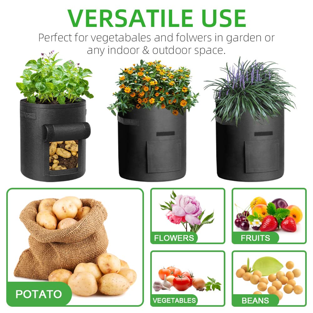 Lot De 100 Sacs De Culture épais Pour Plantes Et Fleurs